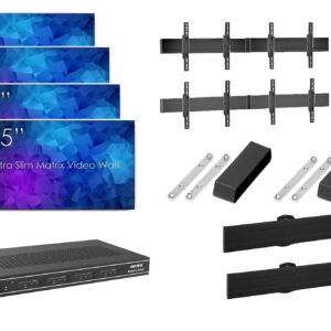 Solutie Videowall SWEDX 130'' format 2 x 2, 4K, Matrix controller 2 x 2, bezel 3,5mm
