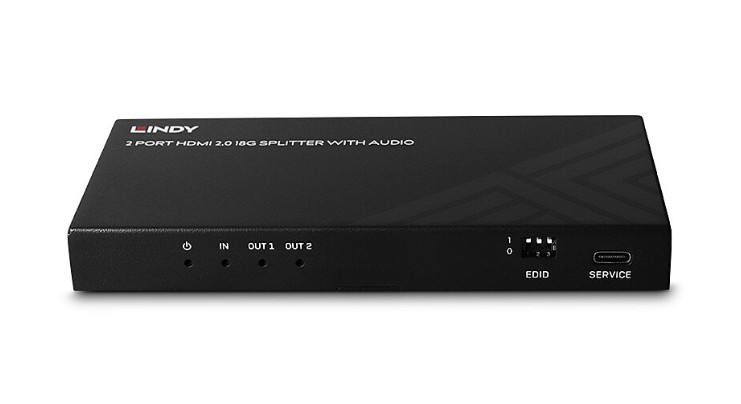 Splitter HDMI 8K60 cu 2 porturi, audio și reducere a scalării, Lindy 38534
