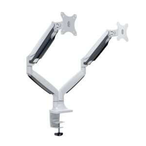 Suport 2 monitoare de masa, Gas Spring Multibrackets MB-7086, 15"- 27", max.9 kg / monitor, alb