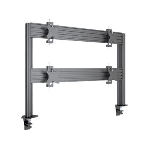 Suport pentru patru LCD Multibrackets MB-5544, montare pe masa cu clema, argintie