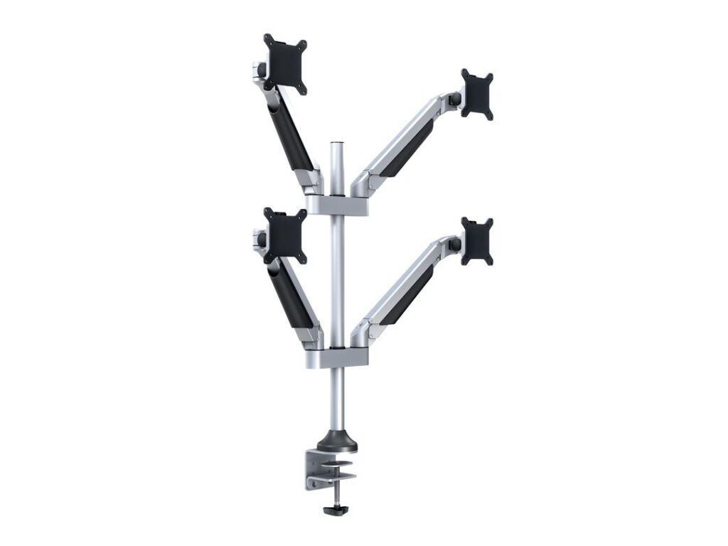 Suport 4 monitoare Gas Lift Multibrackets MB-7228, 15″-32″, min.2 – max.10 kg/monitor, argintiu
