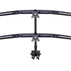 Suport pentru 6 monitoare /LCD birou Multibrackets,15"-24", negru, cu clema prindere pe birou