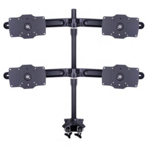 Suport 4 monitoare/LCD birou Multibrackets,15"-32", negru, 4 brate, cu clema prindere pe birou