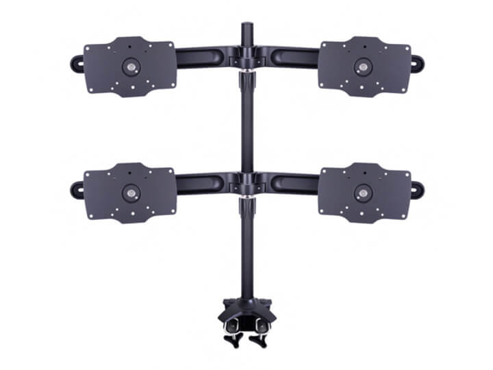 Suport 4 monitoare/LCD birou Multibrackets,15″-32″, negru, 4 brate, cu clema prindere pe birou