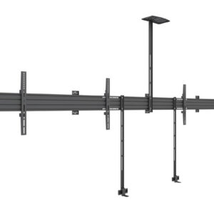 Suport dual display side by side, 32 – 90” cu polita pentru webcam si suport soundbar, Multibrackets MB-8922