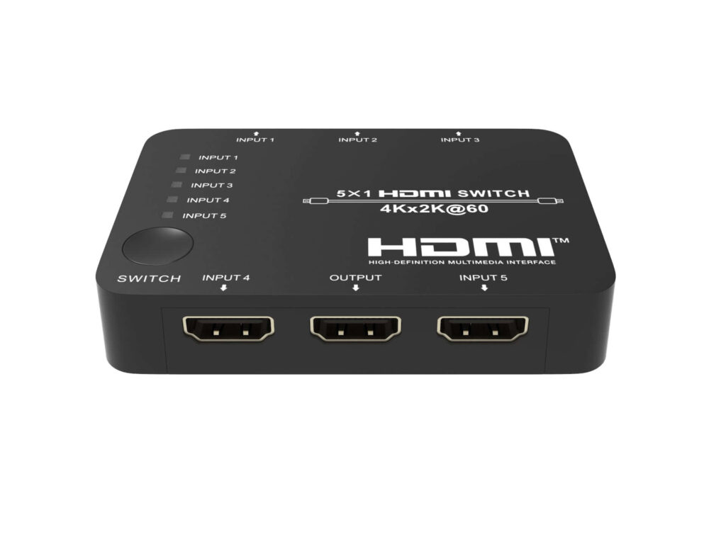 Switch HDMI2.0b 5×1 4K@60Hz 4:4:4, HDCP2.2, 3D cu telecomanda