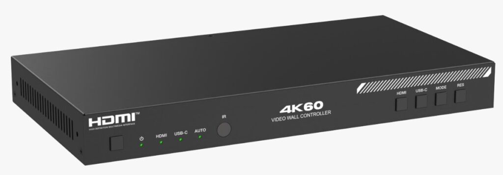 Controller Video-Wall 2×2, 3×2, 4×2, 3×3, 5×2, Intrari: 1xHDMI2.0/1xUSB-C, 4K@60Hz 4:4:4, HDCP2.2, RS232, telecomanda