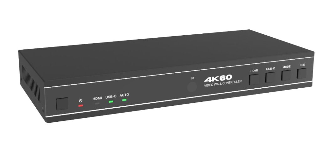 Controller Video-Wall 2×2,4×1,1×4,3×1,1×3,2×1,1×2, Intrari: 1xHDMI2.0/1xUSB-C, 4K@60Hz 4:4:4,HDCP2.2,RS232, telecomanda
