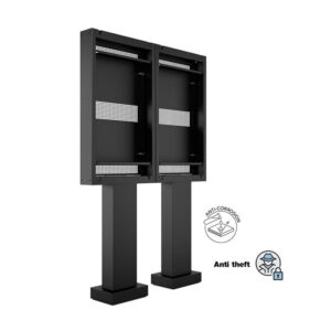 Totem Outdoor Pro Dual pentru LG 55XE4F-M, Multibrackets MB-6985, 55", antifurt, negru