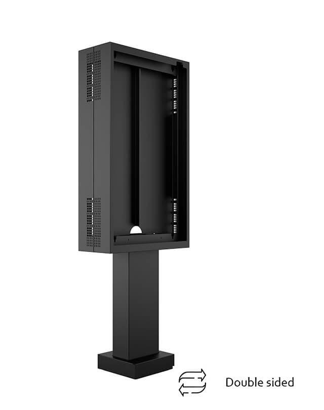 Totem OutDoor cu doua fete pentru LG 55XE4F-M, Multibrackets MB-8157, 55″, max.50kg, antifurt, negru