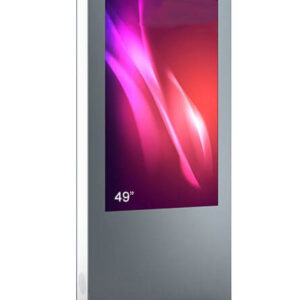 Totem de interior cu doua fete B04 , B04V49N-SAB, pentru display 49'', inaltime 197cm, greutate 64kg, dim.790x1977x500mm