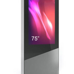 Totem de interior cu doua fete X01 ,X01V75N-SBB, pentru display 75'', sticla securizata frontala