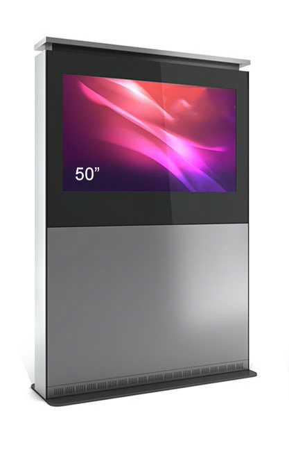 Totem de interior ZL, ZLH50N-SBB, pentru display 50”, sticla frontala securizata