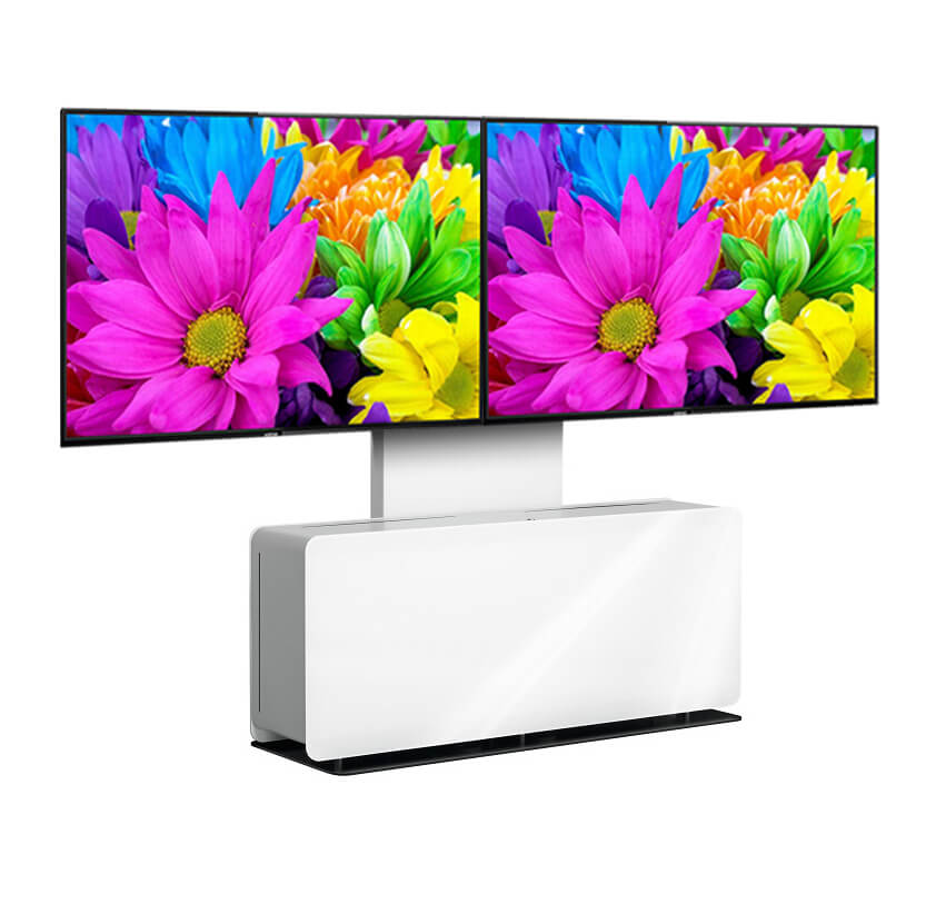 Mobilier Videoconferinta Double cu stand Vogel’s PVF4112 Alb, max.65″
