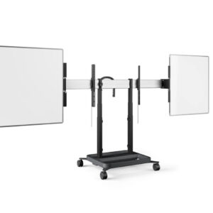 Solutie Classroom cu Whiteboarduri laterale pentru display 65" si Stand motorizat mobil Vogel's RISE5205