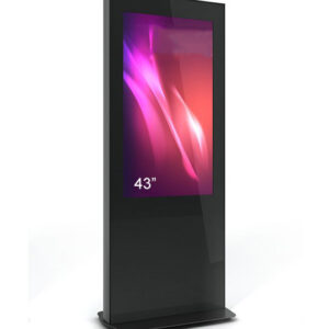 Totem de interior Z01, Z01V43N-BBB, pentru display 43", sticla securizata frontala