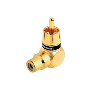 Adaptor mama RCA - tata RCA cu unghi 90 grade, Audioquest M21F-90S