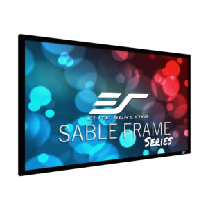 Ecran proiectie cu rama fixa catifelata, de perete, 222 x 125 cm, EliteScreens SABLEFRAME ER100WH1, format 16:9
