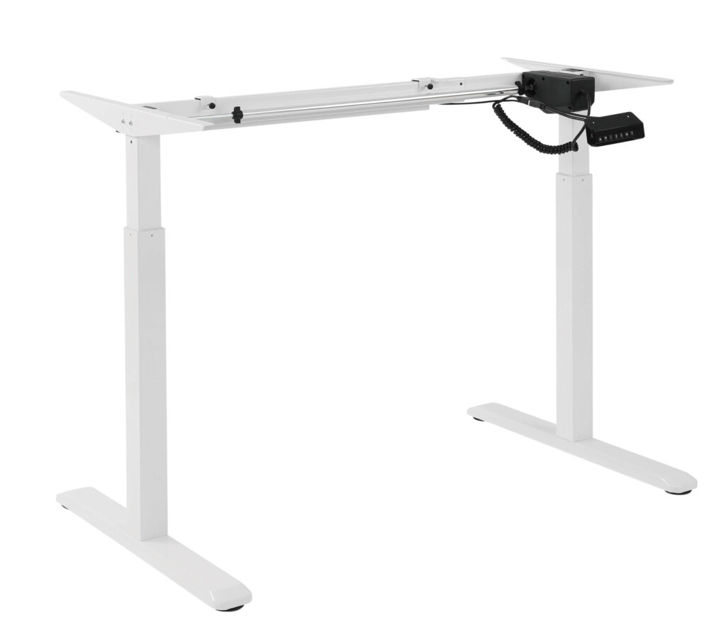 Cadru birou electric Sit-Stand, Blackmount ST1, ALB, Single Motor